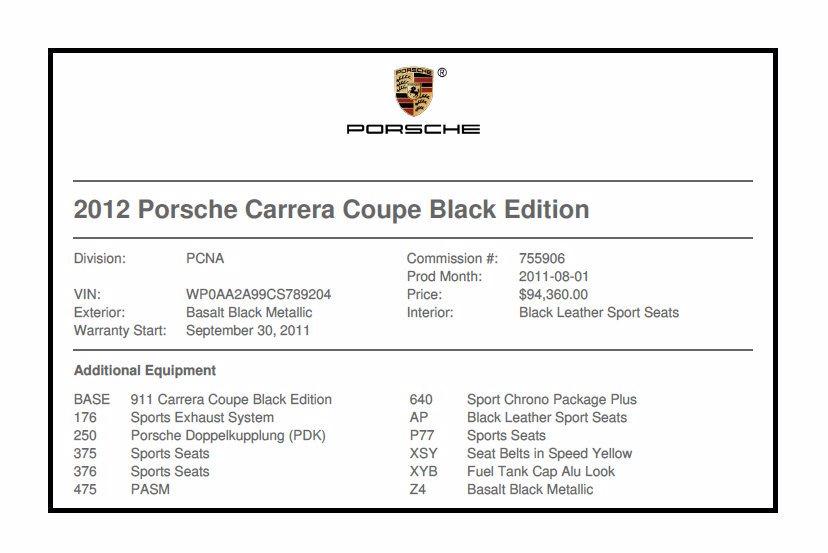 Used 2012 Porsche 911 Carrera Black Edition | St. Petersburg, FL