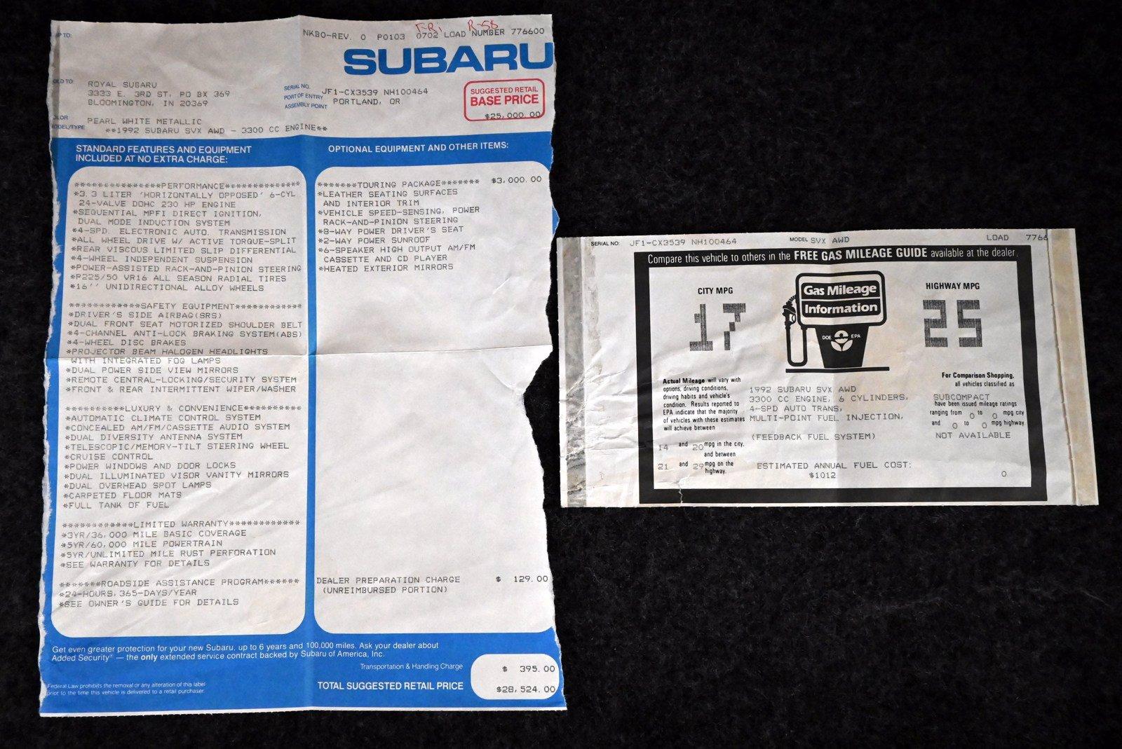 Used 1992 Subaru SVX Sport LS-L | St. Petersburg, FL
