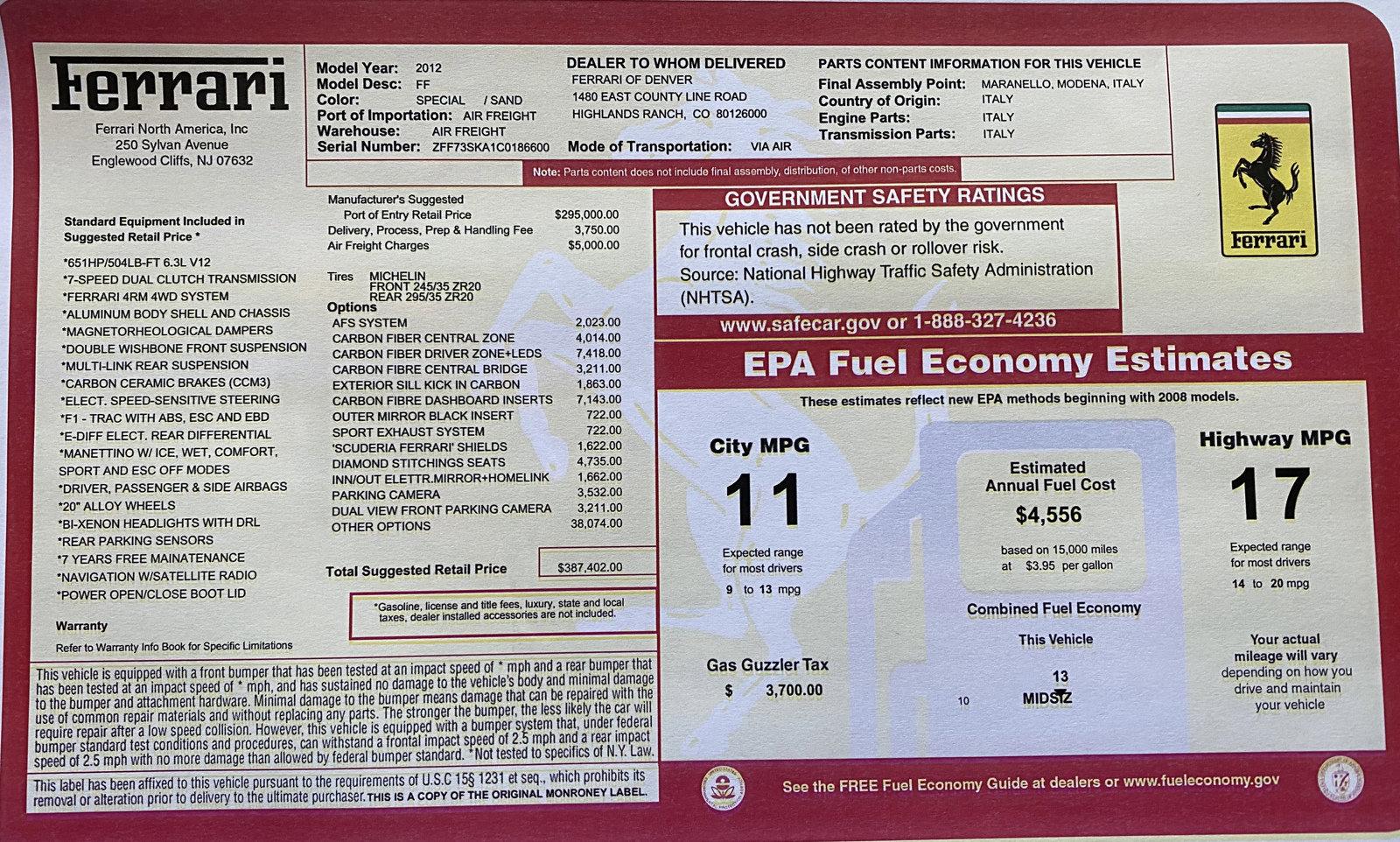 Used 2012 Ferrari FF CERTIFIED | St. Petersburg, FL
