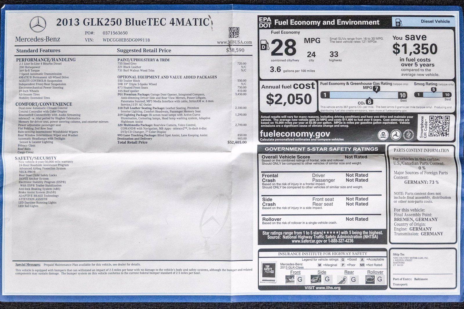 Used 2013 Mercedes-Benz GLK250 BlueTEC 4MATIC | St. Petersburg, FL