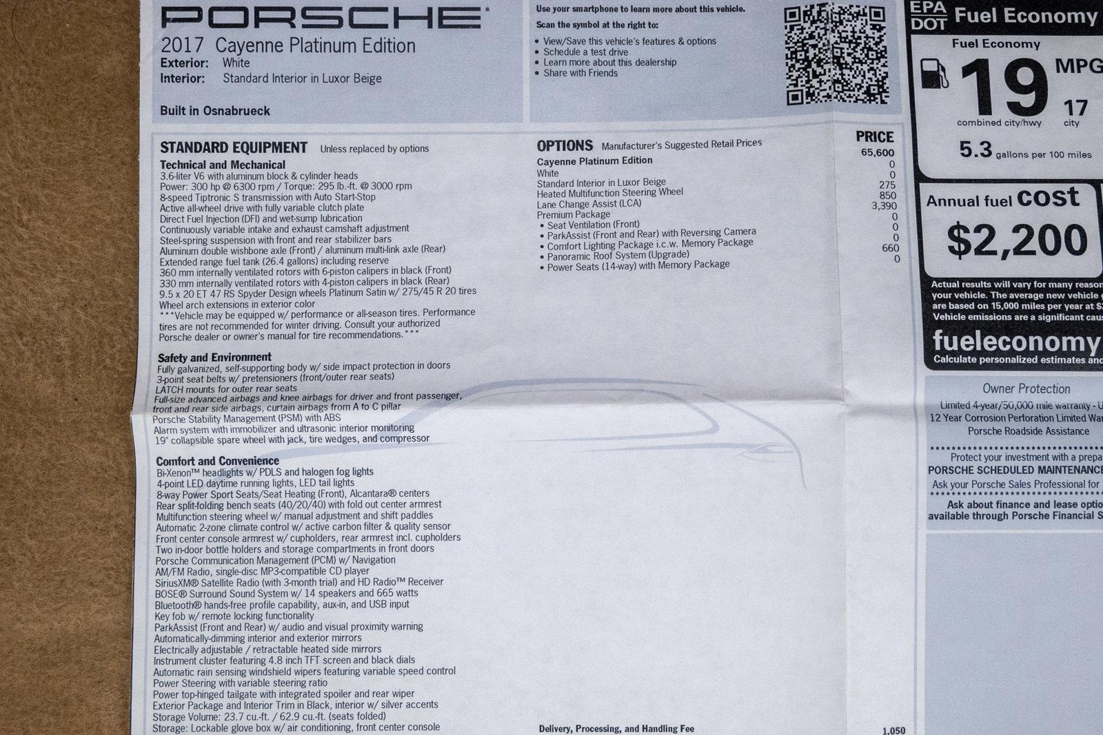 Used 2017 Porsche Cayenne Platinum Edition | St. Petersburg, FL