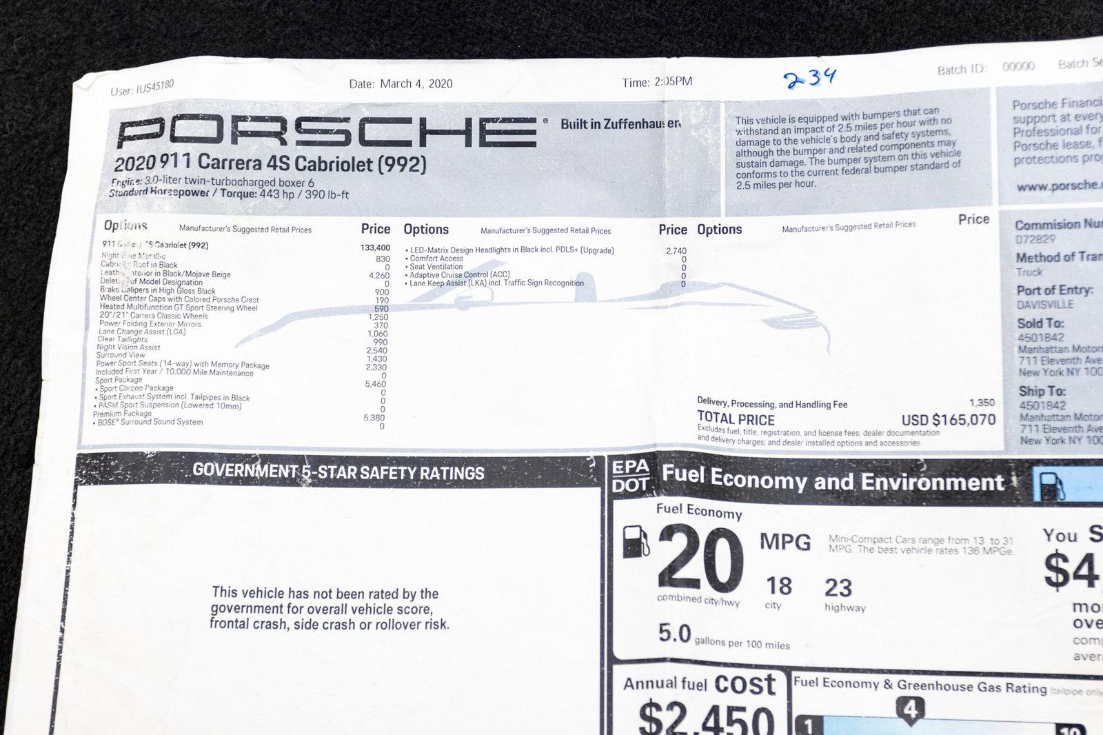 Used 2020 Porsche 911 Carrera 4S | St. Petersburg, FL
